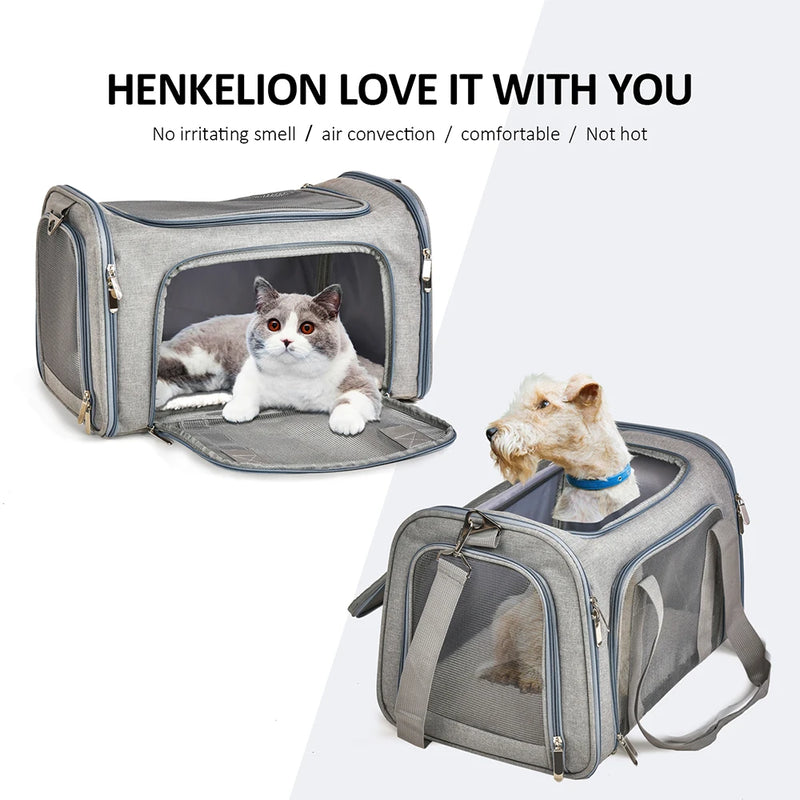 Bolsa de Viagem Aprovada pela Companhia Aérea, Transporte Para Cães Pequenos e Gatos