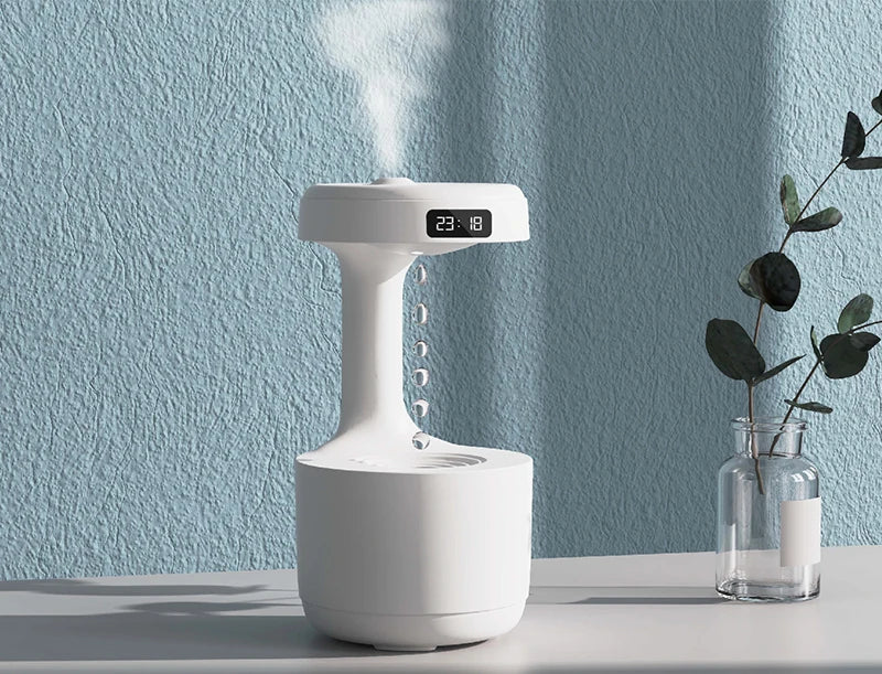 Umidificador De Ar Com Gotículas de Água Antigravitacional, Ultrassônico Com Luz Noturna